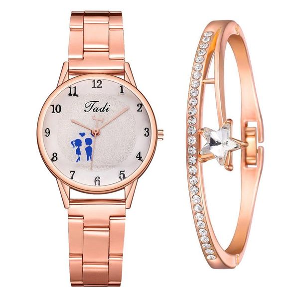 wristwatches watch women rose gold bracelet set fashion ladies steel band elegant geometric casual quartz clock, Slivery;brown
wristwatches watch women rose gold bracelet set fashion ladies steel band elegant geometric casual quartz clock, Slivery;brown