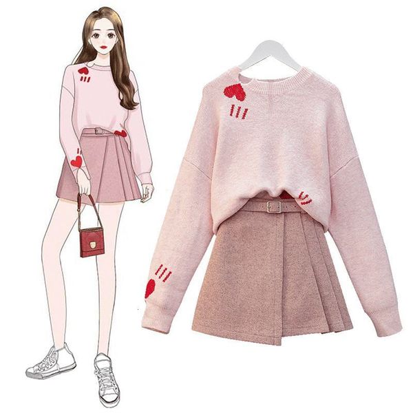 2021 new autumn winter tracksuit women sweet knitted pullover sweater + slim skirt two piece set female vintage clothes suits outfit k26122o, Black;gray
2021 new autumn winter tracksuit women sweet knitted pullover sweater + slim skirt two piece set female vintage clothes suits outfit k26122o, Black;gray