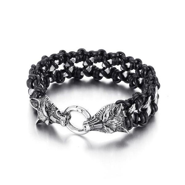 charm bracelets haolynjoy 24mm wide animal braided bracelet stainless steel leather punk jewelry, Golden;silver
charm bracelets haolynjoy 24mm wide animal braided bracelet stainless steel leather punk jewelry, Golden;silver