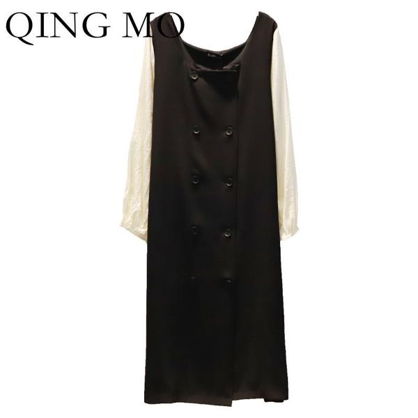 casual dresses qing mo autumn fashion long sleeved dress loose large size contrast stitching 2021 trend double breasted black zwl449, Black;gray
casual dresses qing mo autumn fashion long sleeved dress loose large size contrast stitching 2021 trend double breasted black zwl449, Black;gray