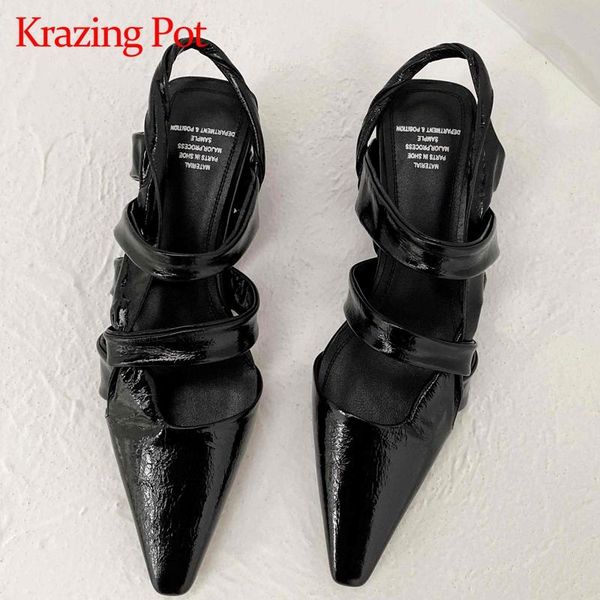 krazing pot european style full grain leather designer small square toe med heels slip on modern spring summer sandals women l69, Black
krazing pot european style full grain leather designer small square toe med heels slip on modern spring summer sandals women l69, Black