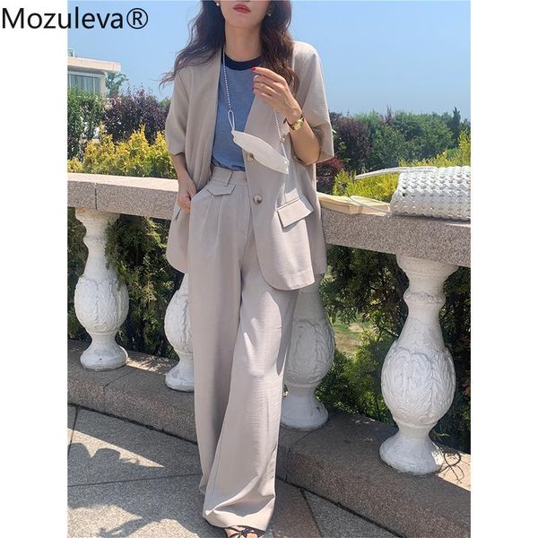 women's two piece pants mozuleva office ladies short sleeve blazer + trousers 2 set suit fashion women full length pant simple, White
women's two piece pants mozuleva office ladies short sleeve blazer + trousers 2 set suit fashion women full length pant simple, White