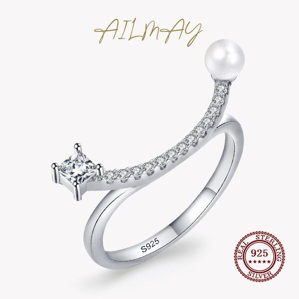 cluster rings ailmay 925 sterling silver elegant smile shell pearl personality cubic zirconia for women wedding engagement jewelry gift, Golden;silver
cluster rings ailmay 925 sterling silver elegant smile shell pearl personality cubic zirconia for women wedding engagement jewelry gift, Golden;silver