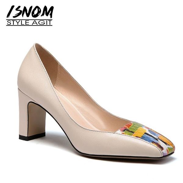 dress shoes isnom print cow leather pumps women square toe footwear shallow female thick high heels woman spring 2021, Black
dress shoes isnom print cow leather pumps women square toe footwear shallow female thick high heels woman spring 2021, Black