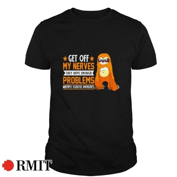 men's t-shirts sloth get off my nerves they have enough problems multiple sclerosis shirt, White;black
men's t-shirts sloth get off my nerves they have enough problems multiple sclerosis shirt, White;black