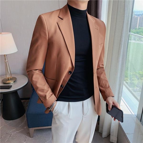 men's suits & blazers solid blazer men clothing fashion two buttons slim fit suit jackets business casual formal wear costume h, White;black
men's suits & blazers solid blazer men clothing fashion two buttons slim fit suit jackets business casual formal wear costume h, White;black