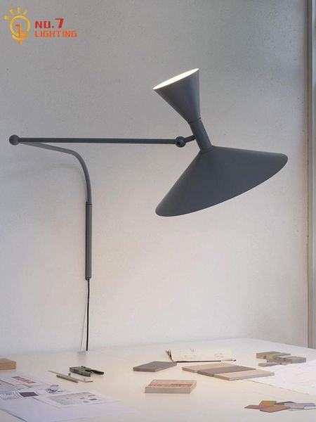 italian design minimalist adjustable wall lamp white gray art decor model/living room bedroom bedside study l villa cafe bar
italian design minimalist adjustable wall lamp white gray art decor model/living room bedroom bedside study l villa cafe bar