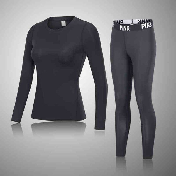 ladies long underwear set compressed thermal underwear fitness female gym legging women's tracksuit running tights jogging suit 220112, Black;pink
ladies long underwear set compressed thermal underwear fitness female gym legging women's tracksuit running tights jogging suit 220112, Black;pink