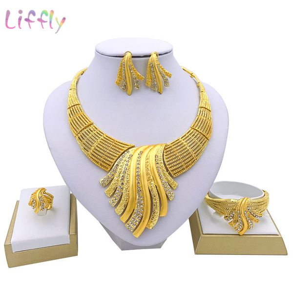jewelry sets liffly african bridal dubai crystal big necklace earrings ring bracelet nigerian women fashion wedding gold, Black
jewelry sets liffly african bridal dubai crystal big necklace earrings ring bracelet nigerian women fashion wedding gold, Black