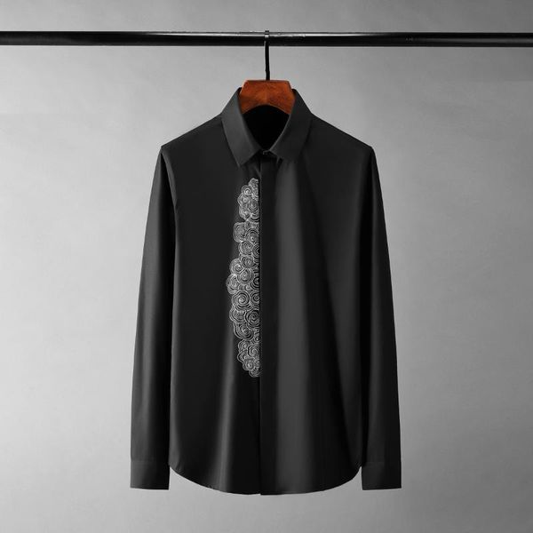 men's casual shirts cotton male luxury lucky cloud embroidery long sleeve mens dress fashion slim party man 4xl, White;black
men's casual shirts cotton male luxury lucky cloud embroidery long sleeve mens dress fashion slim party man 4xl, White;black