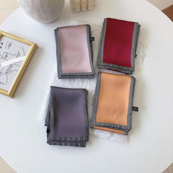 scarves long soft silk hair band women shirt decor thin narrow skinny scar print multi-functional kerchief lady bag decoration ribbon, Blue;gray
scarves long soft silk hair band women shirt decor thin narrow skinny scar print multi-functional kerchief lady bag decoration ribbon, Blue;gray