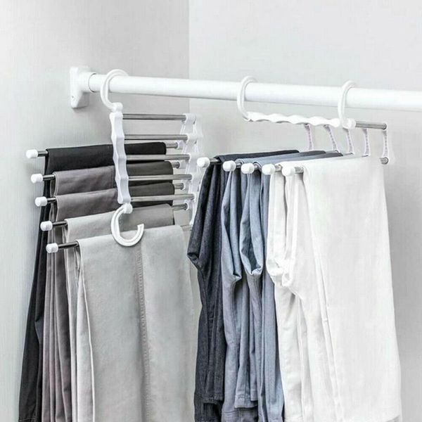 hangers & racks est fashion 5 in 1 pant rack novelty shelves stainless steel clothes multi-functional wardrobe magic hanger
hangers & racks est fashion 5 in 1 pant rack novelty shelves stainless steel clothes multi-functional wardrobe magic hanger