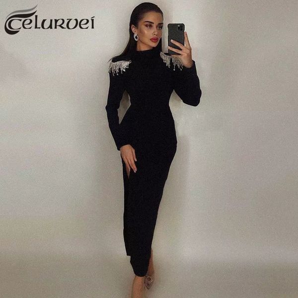black sleeve without long back rayon bandage dress elegant evening party dressed 2a3j, White
black sleeve without long back rayon bandage dress elegant evening party dressed 2a3j, White