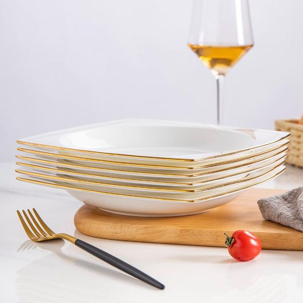 gold trim dinner plates steak square ceramic flat plates creative porcelain plate platos porcelana household tableware di50cj
gold trim dinner plates steak square ceramic flat plates creative porcelain plate platos porcelana household tableware di50cj