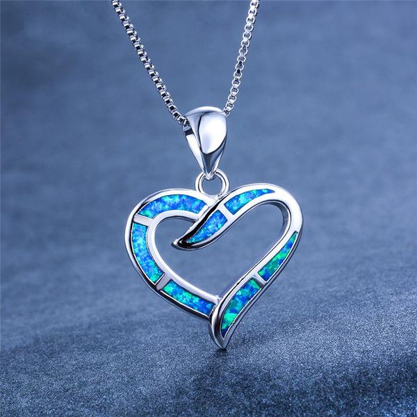 pendant necklaces dainty white blue opal chain necklace luxury female love heart vintage silver color wedding for women
pendant necklaces dainty white blue opal chain necklace luxury female love heart vintage silver color wedding for women