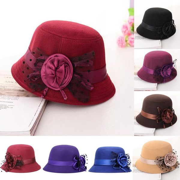stingy brim hats fedora hat women bucket cap vintage imitation woolen flower bowler wide elegant autumn winter warm soft, Blue;gray
stingy brim hats fedora hat women bucket cap vintage imitation woolen flower bowler wide elegant autumn winter warm soft, Blue;gray