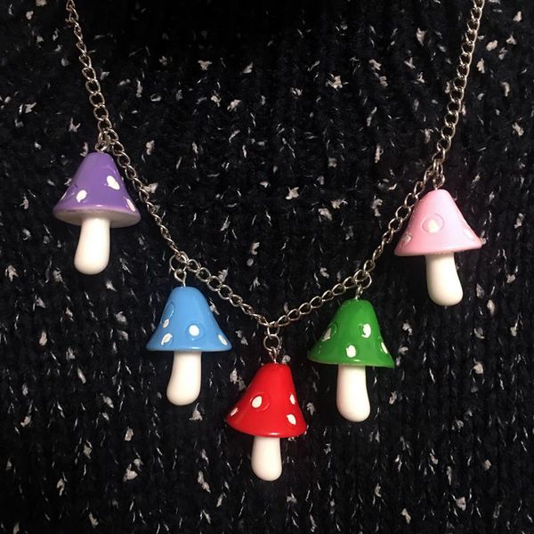 pendant necklaces fashion harajuku colorful mushroom necklace for women girls egirl neck chain cute bead collar jewelry, Silver
pendant necklaces fashion harajuku colorful mushroom necklace for women girls egirl neck chain cute bead collar jewelry, Silver