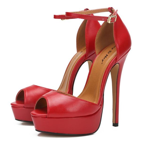 sandals elegan high heels women platform shoes fish mouth thin heel 16cm ladies sandles ankle strap female pumps big size48 party daily, Black
sandals elegan high heels women platform shoes fish mouth thin heel 16cm ladies sandles ankle strap female pumps big size48 party daily, Black