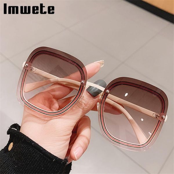 sunglasses imwete oversized rimless women gradient sun glasses men square spectacles anti ultraviolet shading uv400 mirror, White;black
sunglasses imwete oversized rimless women gradient sun glasses men square spectacles anti ultraviolet shading uv400 mirror, White;black