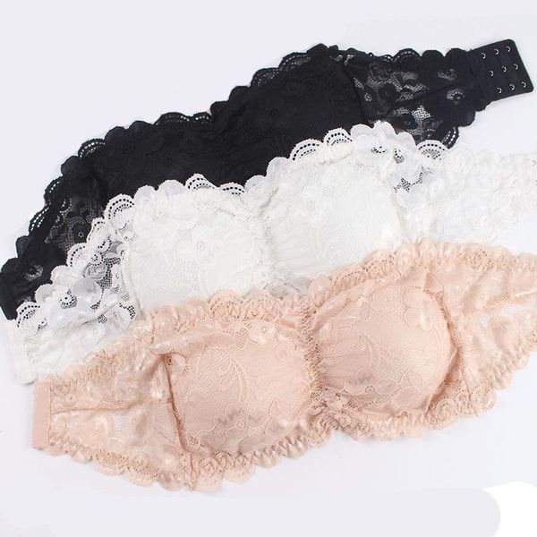 summer women strapless bra lace tube bandeau crop tank seamless padded underwear soft push up bras for bustiers & corsets, Black;white
summer women strapless bra lace tube bandeau crop tank seamless padded underwear soft push up bras for bustiers & corsets, Black;white