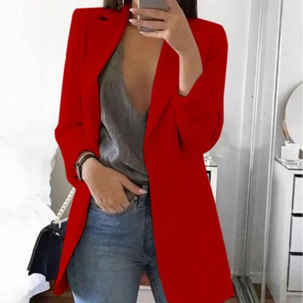 autumn fashion women's coat jacket casual notched collar pocket long sleeve work jacket ladies office large size solid suit jack, Black;brown
autumn fashion women's coat jacket casual notched collar pocket long sleeve work jacket ladies office large size solid suit jack, Black;brown