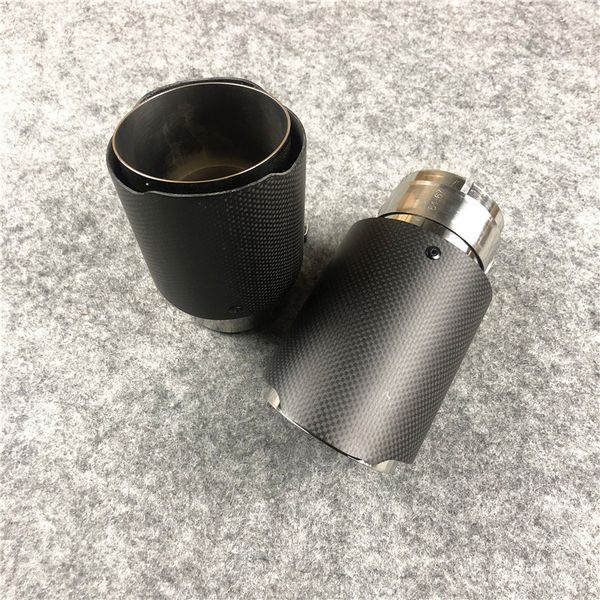 two pieces full matte carbon fiber universal akrapovic exhaust muffler tips auto car cover styling227w
two pieces full matte carbon fiber universal akrapovic exhaust muffler tips auto car cover styling227w