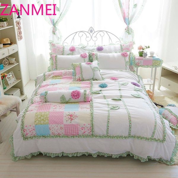 4/3pcs 100% cotton flowers 3d korean bedding set white color king twin size girls single bed set duvet cover bed sheet
4/3pcs 100% cotton flowers 3d korean bedding set white color king twin size girls single bed set duvet cover bed sheet