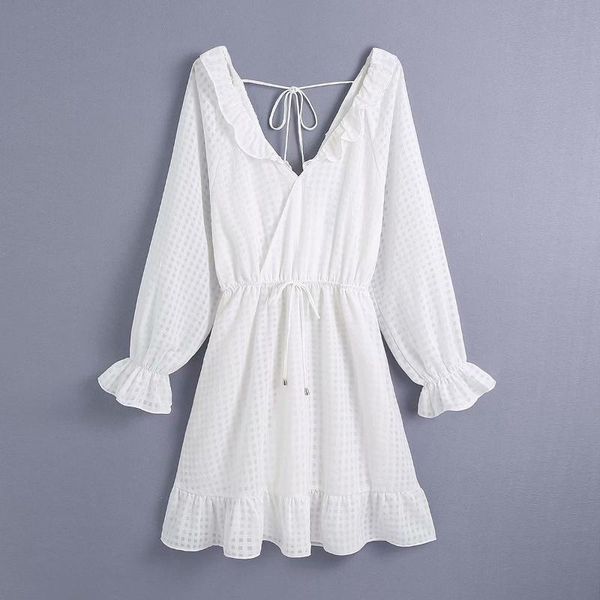 casual dresses 2021 fashion women plaid shirt dress with tie backless v-neck long sleeves chic lady short woman robe, Black;gray
casual dresses 2021 fashion women plaid shirt dress with tie backless v-neck long sleeves chic lady short woman robe, Black;gray