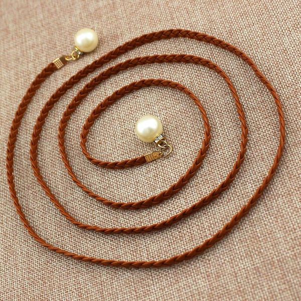belts women fashion knotted waist chain dress woven rope female decorative pearl belt ena88, Black;brown
belts women fashion knotted waist chain dress woven rope female decorative pearl belt ena88, Black;brown