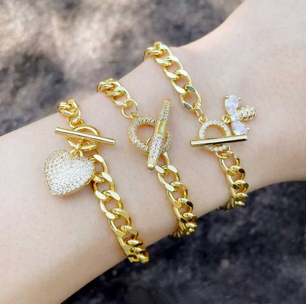 charm bracelets 6pc promotion 14k gold copper bracelet peach heart stars, squares retro punk ot buckle for gift with wholesale price, Golden;silver
charm bracelets 6pc promotion 14k gold copper bracelet peach heart stars, squares retro punk ot buckle for gift with wholesale price, Golden;silver