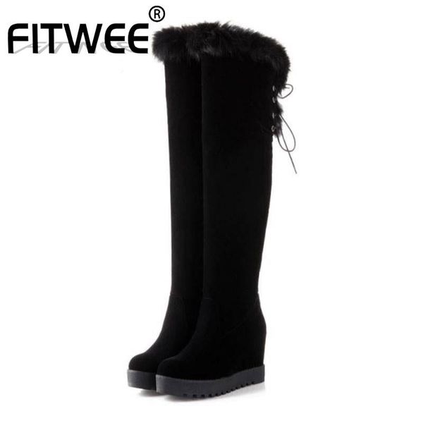 boots fitwee women high heel cross strap winter warm fur over the knee daily platform ladies shoes size 34-42, Black
boots fitwee women high heel cross strap winter warm fur over the knee daily platform ladies shoes size 34-42, Black