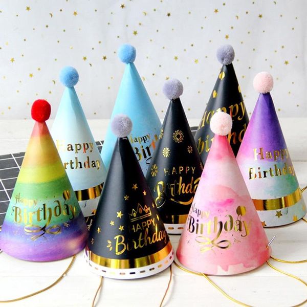 party hats 1pc happy birthday colorful diy cute handmade cap rainbow paper hat baby shower decoration boy girl gifts supplies
party hats 1pc happy birthday colorful diy cute handmade cap rainbow paper hat baby shower decoration boy girl gifts supplies