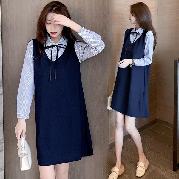 maternity dresses 8058# dress long sleeves midi plus size turn down collar patchwork pregnancy pregnant woman mom, White
maternity dresses 8058# dress long sleeves midi plus size turn down collar patchwork pregnancy pregnant woman mom, White
