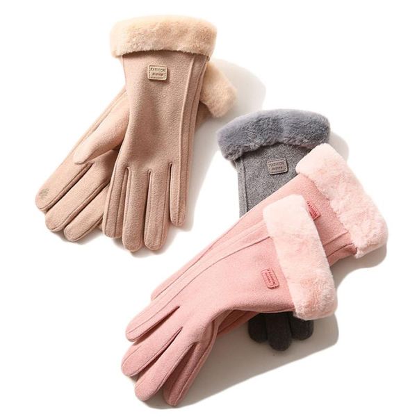 five fingers gloves winter female outdoor warm mittens cloth label double thick plush wrist women touch screen driving soft autumn n21, Blue;gray
five fingers gloves winter female outdoor warm mittens cloth label double thick plush wrist women touch screen driving soft autumn n21, Blue;gray