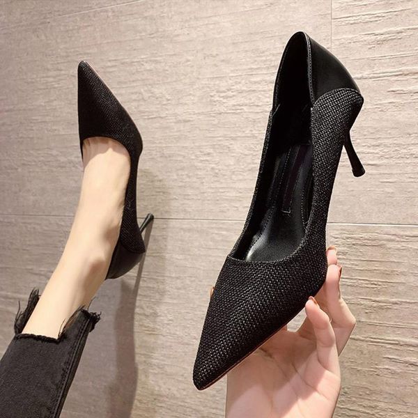 dress shoes women slip on pointed toe pumps ladies weave thin heels female pu leather fashion shoe woman party casual 2021, Black
dress shoes women slip on pointed toe pumps ladies weave thin heels female pu leather fashion shoe woman party casual 2021, Black
