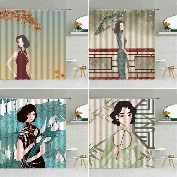 shower curtains asian beautiful woman chinese classical cheongsam girl bathroom decor hooks set waterproof bath screen
shower curtains asian beautiful woman chinese classical cheongsam girl bathroom decor hooks set waterproof bath screen