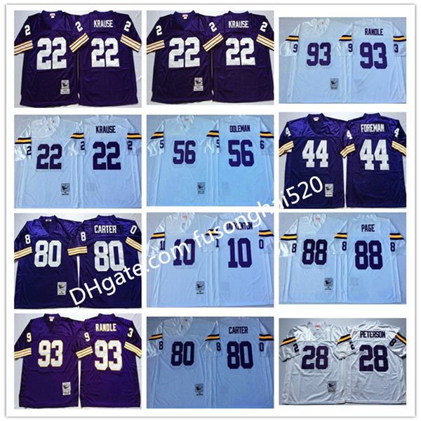 ncaa vintage #10 fran tarkenton 22 paul krause 44 chuck foreman 56 chris doleman 80 carter 93 randle 28 peterson mens college jerseys, Black
ncaa vintage #10 fran tarkenton 22 paul krause 44 chuck foreman 56 chris doleman 80 carter 93 randle 28 peterson mens college jerseys, Black
