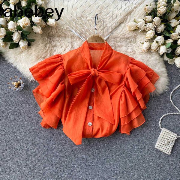 women design blouse sweet flying sleeveturn down collar solid casual summer fashion streetwear blouses 202 210715, White
women design blouse sweet flying sleeveturn down collar solid casual summer fashion streetwear blouses 202 210715, White