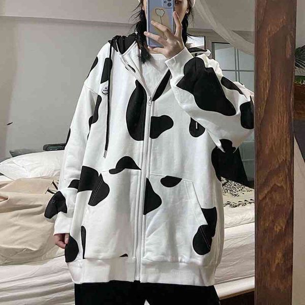 women's jackets deep sweatshirt with cow print zipper, korean-style zipper -autumn cute harajuku-style 8pf5, Black;brown
women's jackets deep sweatshirt with cow print zipper, korean-style zipper -autumn cute harajuku-style 8pf5, Black;brown