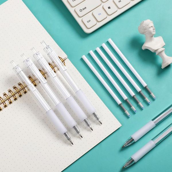 jianwu simple white gel pen refill 0.5mm black ink for student writing cute diy neutral pen press school supplies stationery
jianwu simple white gel pen refill 0.5mm black ink for student writing cute diy neutral pen press school supplies stationery