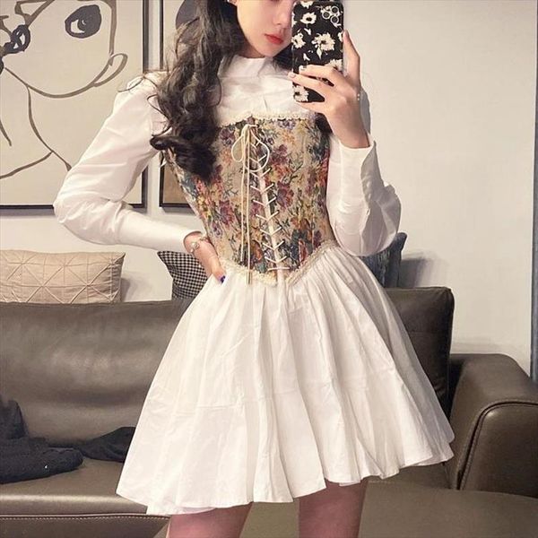 korean vintage kawali elegant casual women dresses summer print floral mini female pretty party bandage holiday, Black;gray
korean vintage kawali elegant casual women dresses summer print floral mini female pretty party bandage holiday, Black;gray