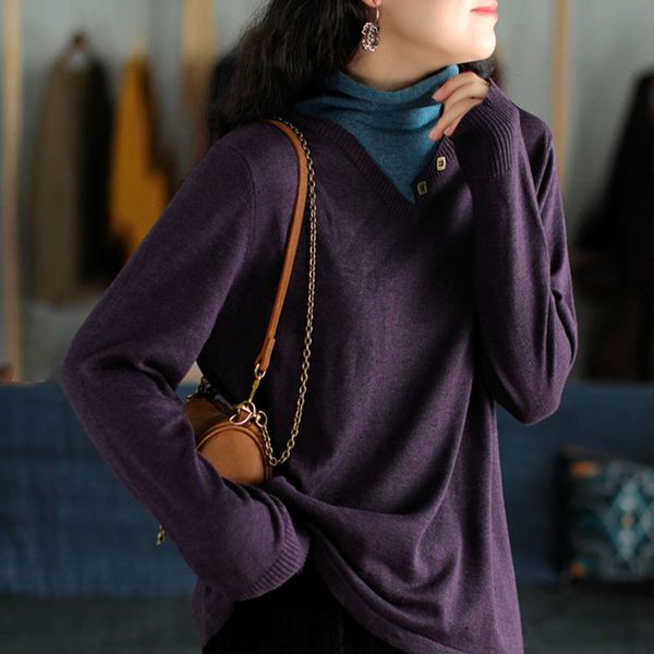 autumn and winter 2020 new cotton literature loose long sleeve stitching fake two piece pullover women's t-shirt, White;black
autumn and winter 2020 new cotton literature loose long sleeve stitching fake two piece pullover women's t-shirt, White;black