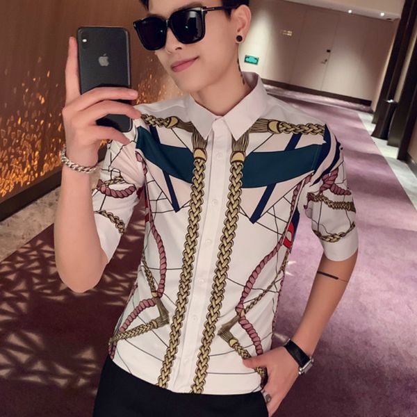 2021 summer hawaiian men's jersey luxury print casual thin dress social shirt club night clothes homme blouse 1pwd, White;black
2021 summer hawaiian men's jersey luxury print casual thin dress social shirt club night clothes homme blouse 1pwd, White;black
