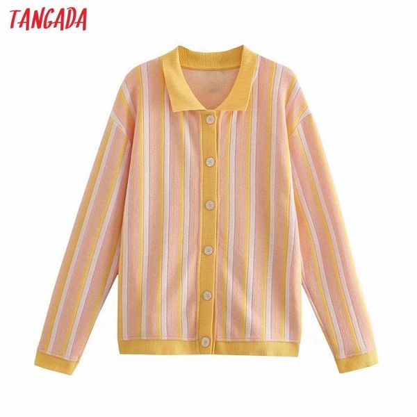women's knits & tees tangada women elegant striped cardigan vintage jumper 2021 oversized knitted 3h321, White
women's knits & tees tangada women elegant striped cardigan vintage jumper 2021 oversized knitted 3h321, White