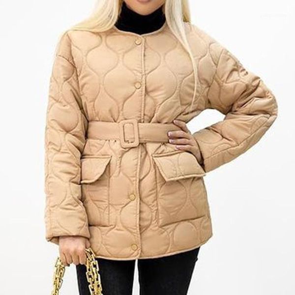 fashion casual o neck long sleeve parkas women elegant simple solid regular coats tie belt waist cotton jackets ladies women's down, Black
fashion casual o neck long sleeve parkas women elegant simple solid regular coats tie belt waist cotton jackets ladies women's down, Black