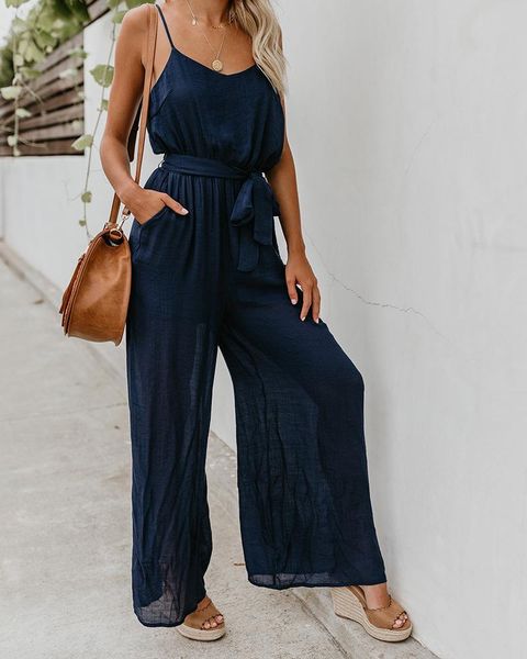 women's jumpsuits & rompers women sling wide leg summer sleeveless long pants onesies office ladies elegant overalls jumpsuit trousers, Black;white
women's jumpsuits & rompers women sling wide leg summer sleeveless long pants onesies office ladies elegant overalls jumpsuit trousers, Black;white
