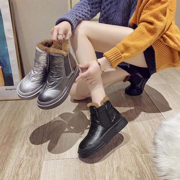 boots snow feather and cotton thickening warm elastic cuffs foot fashionable comfortable all-match, Black
boots snow feather and cotton thickening warm elastic cuffs foot fashionable comfortable all-match, Black