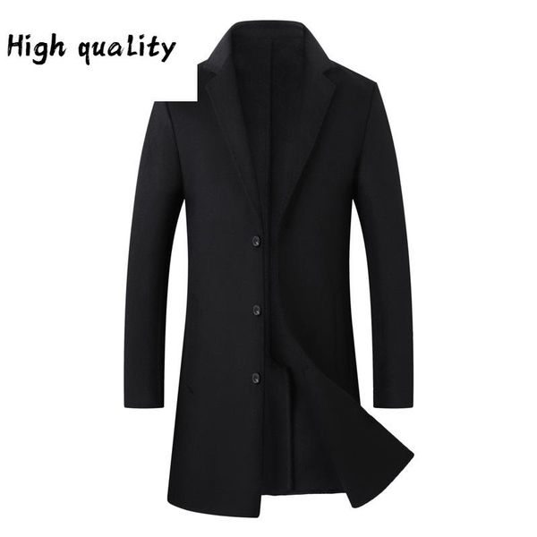 faced double overcoat men's middle long style autumn winter youth men's korean slim casual woolen coat thickened, Black
faced double overcoat men's middle long style autumn winter youth men's korean slim casual woolen coat thickened, Black