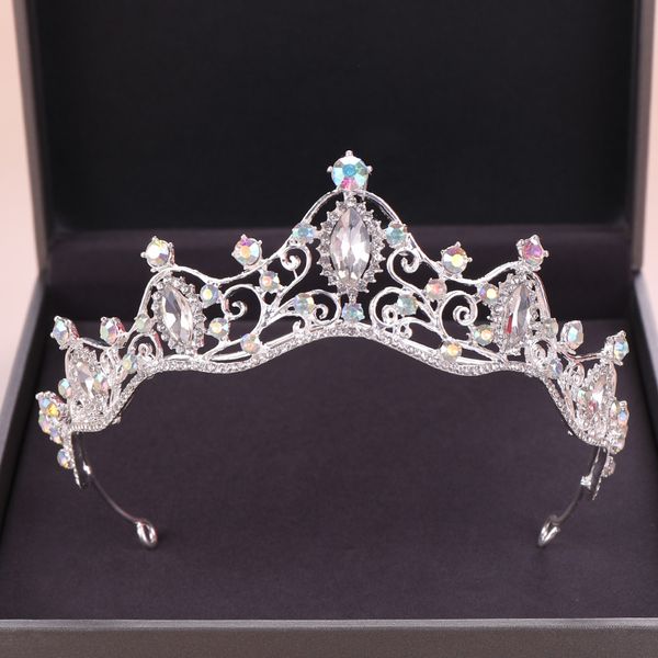 trendy wedding crown silver color baroque rhinestone crystal crown bridal headpiece jewelry prom crown wedding hair accessoriesdio chan cont, Golden;white
trendy wedding crown silver color baroque rhinestone crystal crown bridal headpiece jewelry prom crown wedding hair accessoriesdio chan cont, Golden;white