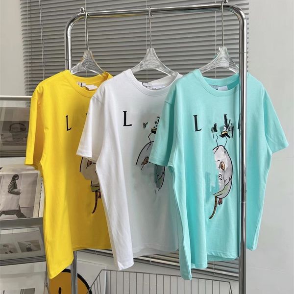 summer new loe capsule series cartoon animal heavy industry embroidery lovers' aging round neck short sleeve, White
summer new loe capsule series cartoon animal heavy industry embroidery lovers' aging round neck short sleeve, White